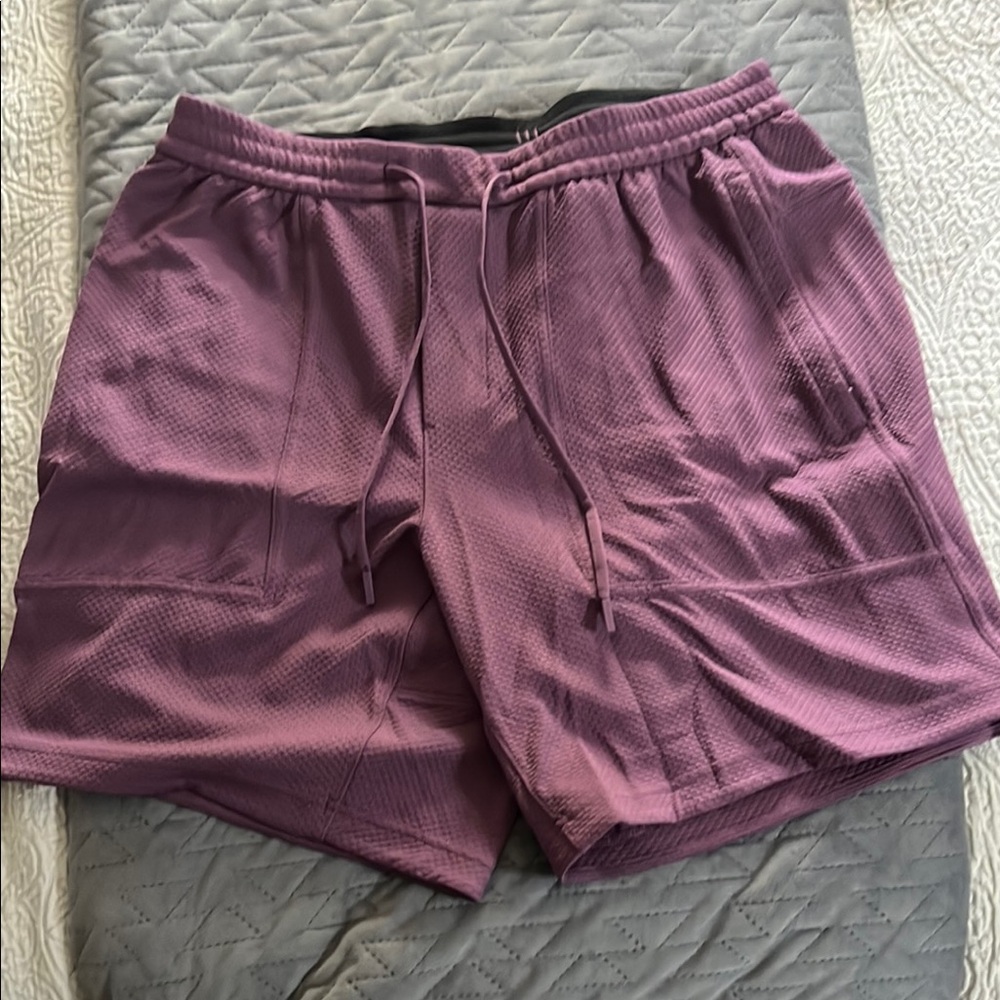 Lululemon Athletica Purple Athletic Shorts with Elastic Waistband